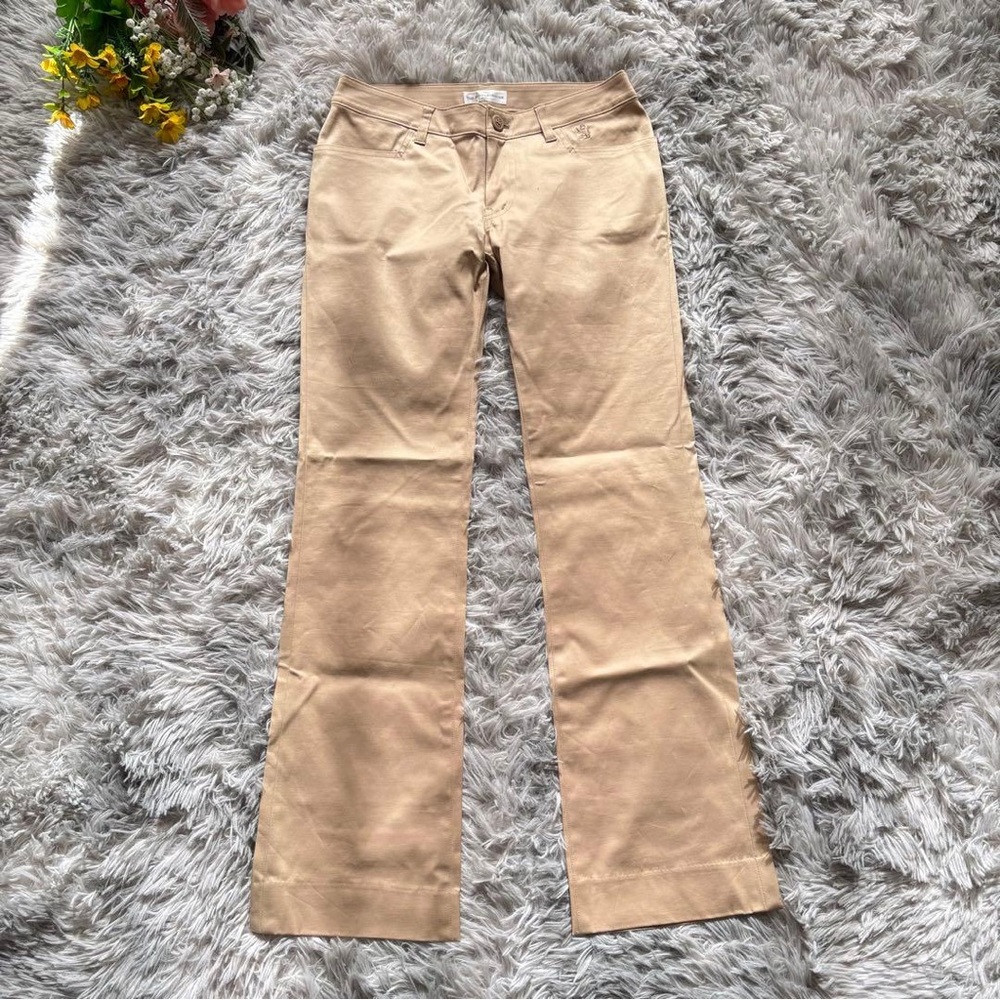The Scotch House Semi-Flared Pants [M] Size 38 Beige Stretch Low-Rise